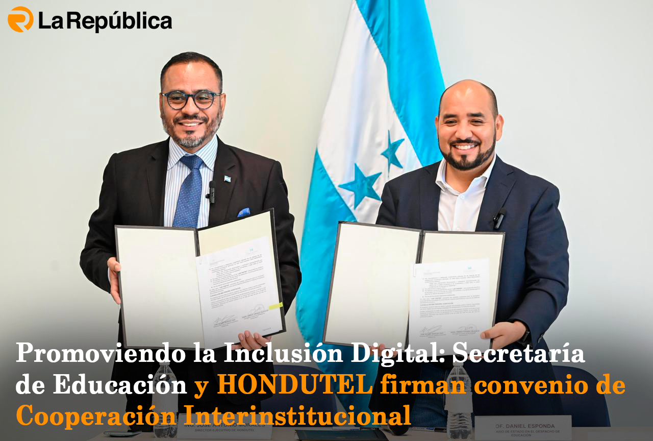 Promoviendo la Inclusión Digital: Secretaría de Educación y HONDUTEL firman convenio de Cooperación Interinstitucional - Cover Image